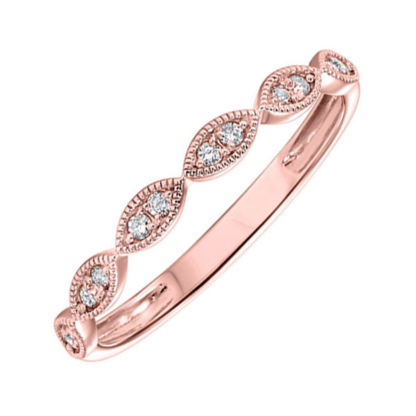 14Kt Rose Gold Diamond 1/10Ctw Ring