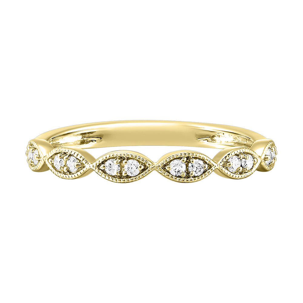 14Kt Yellow Gold Diamond 1/10Ctw Ring