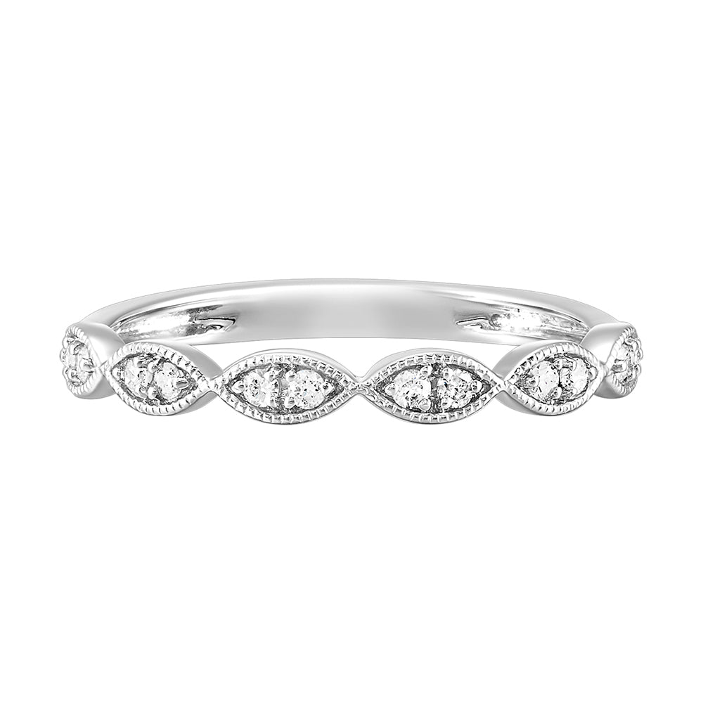 10Kt White Gold Diamond 1/10Ctw Ring