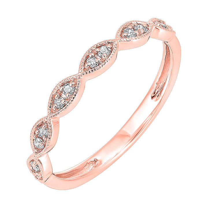 14Kt Rose Gold Diamond 1/10Ctw Ring