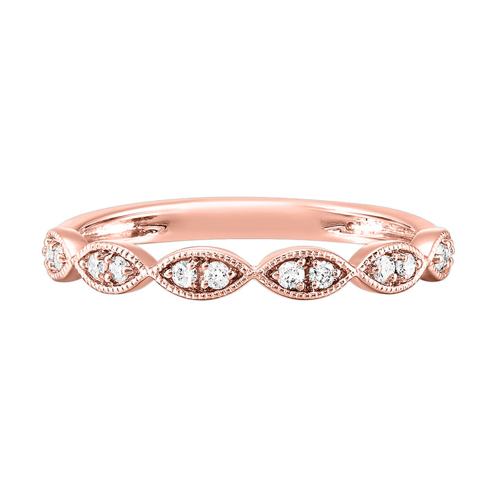 14Kt Rose Gold Diamond 1/10Ctw Ring