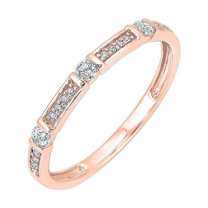 14Kt Rose Gold Diamond 1/6Ctw Ring