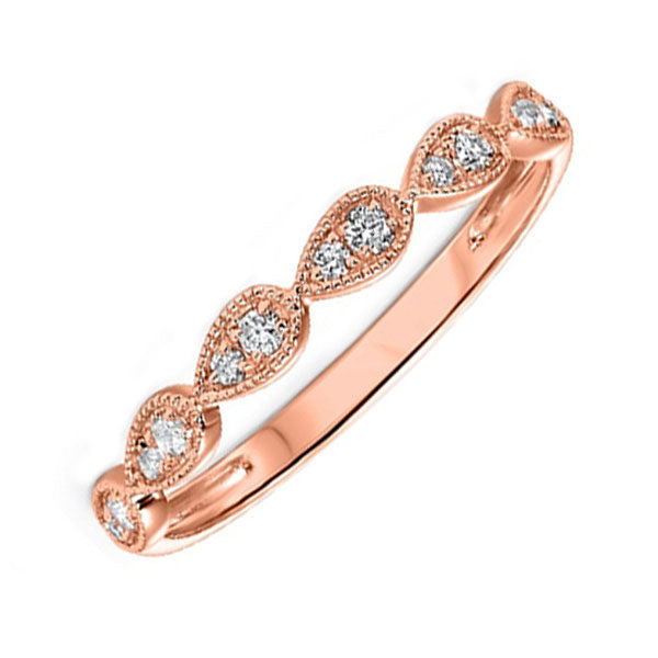 10Kt Rose Gold Diamond 1/8Ctw Ring