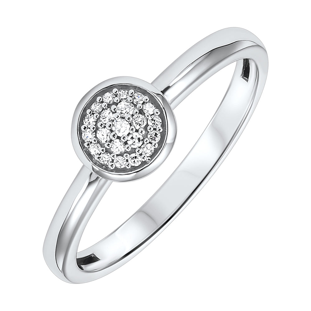 10Kt White Gold Diamond 1/12Ctw Ring