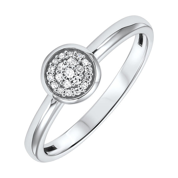 10Kt White Gold Diamond 1/12Ctw Ring