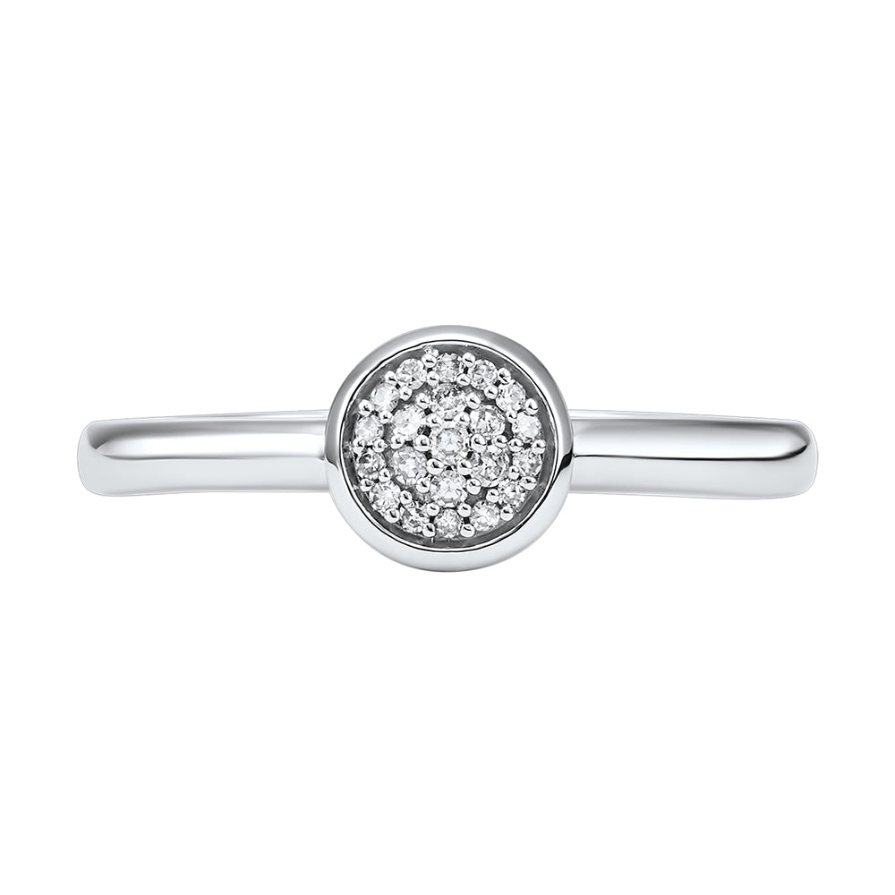 10Kt White Gold Diamond 1/12Ctw Ring