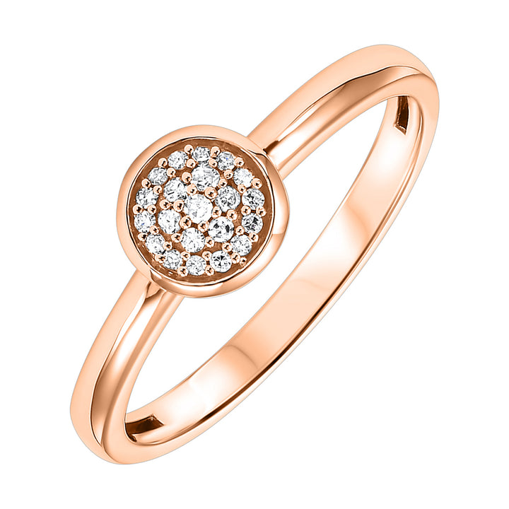 14Kt Rose Gold Diamond 1/12Ctw Ring