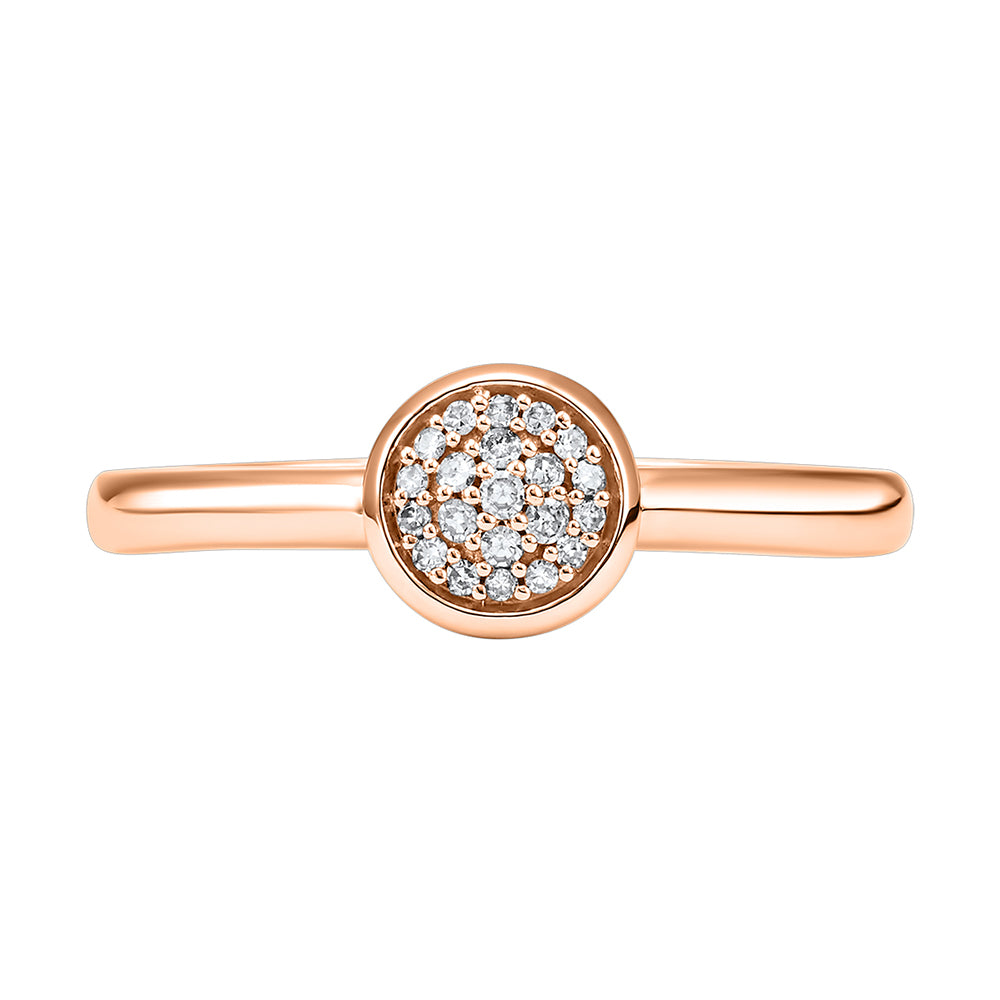 14Kt Rose Gold Diamond 1/12Ctw Ring
