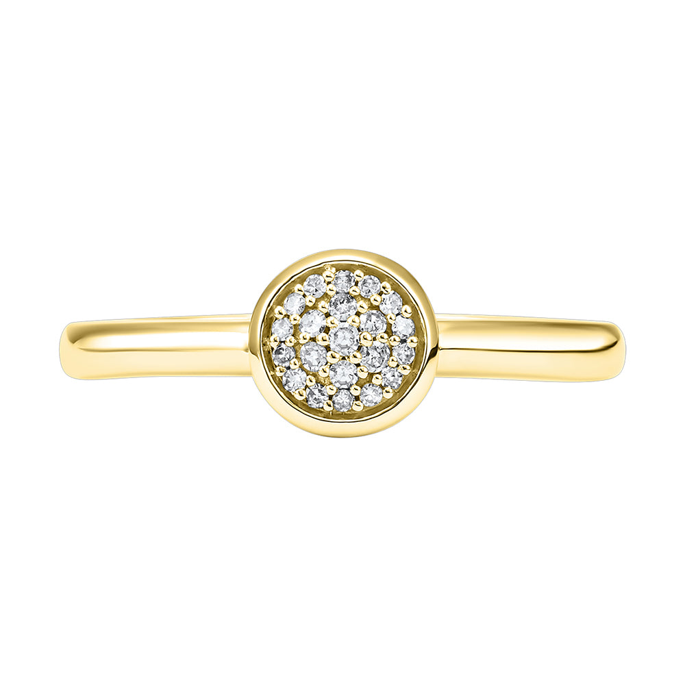 14Kt Yellow Gold Diamond 1/12Ctw Ring