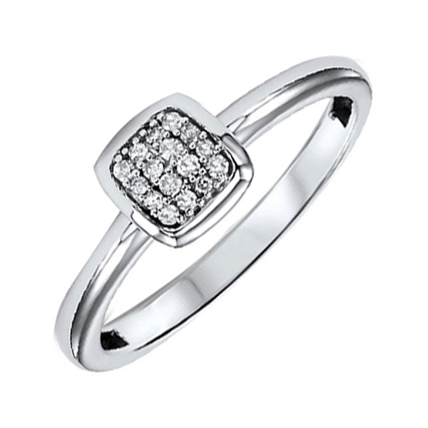 10Kt White Gold Diamond 1/12Ctw Ring