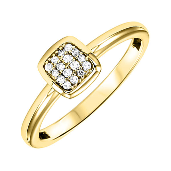 14Kt Yellow Gold Diamond 1/12Ctw Ring