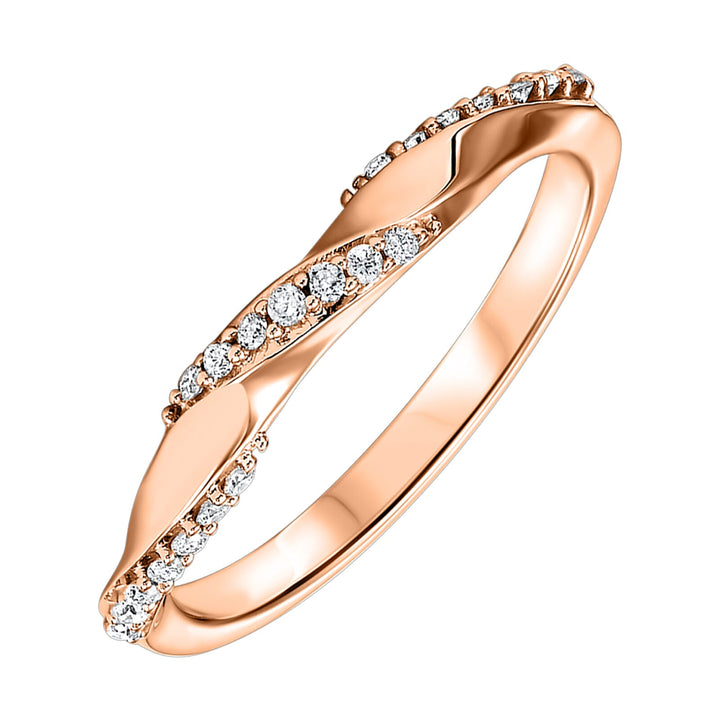 10Kt Rose Gold Diamond 1/8Ctw Ring