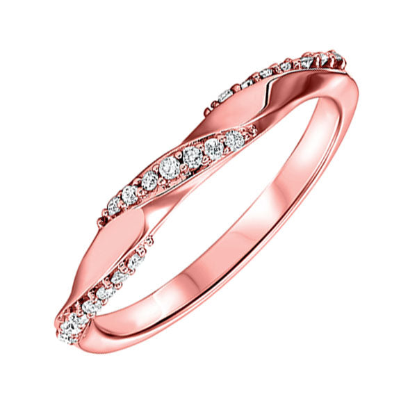 10Kt Rose Gold Diamond 1/8Ctw Ring