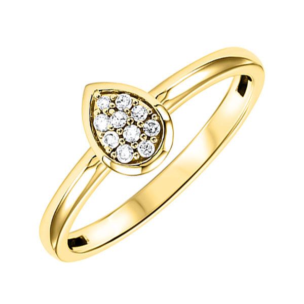 10Kt Yellow Gold Diamond 1/10Ctw Ring