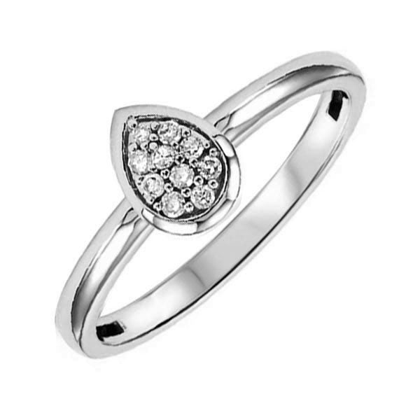 14Kt White Gold Diamond 1/10Ctw Ring