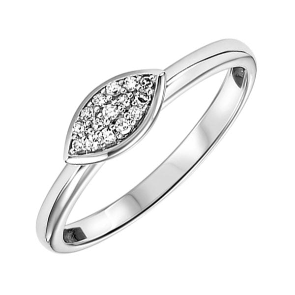 10Kt White Gold Diamond 1/12Ctw Ring