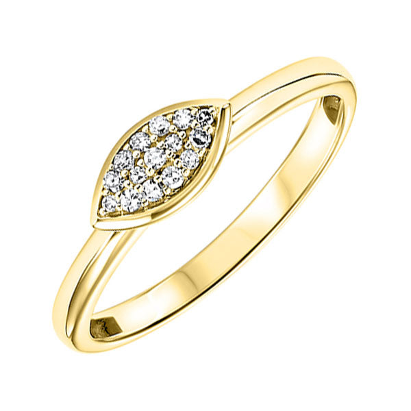 10Kt Yellow Gold Diamond 1/12Ctw Ring