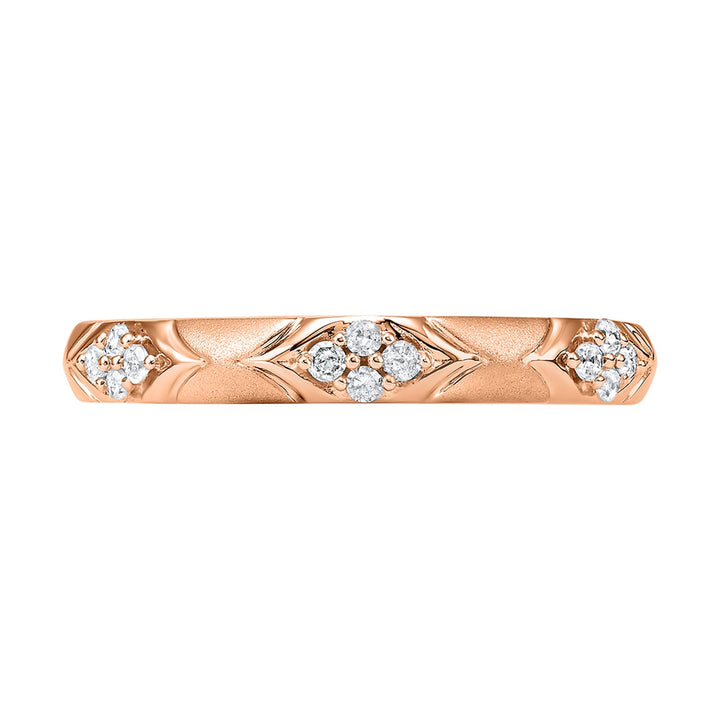 10Kt Rose Gold Diamond 1/8Ctw Ring