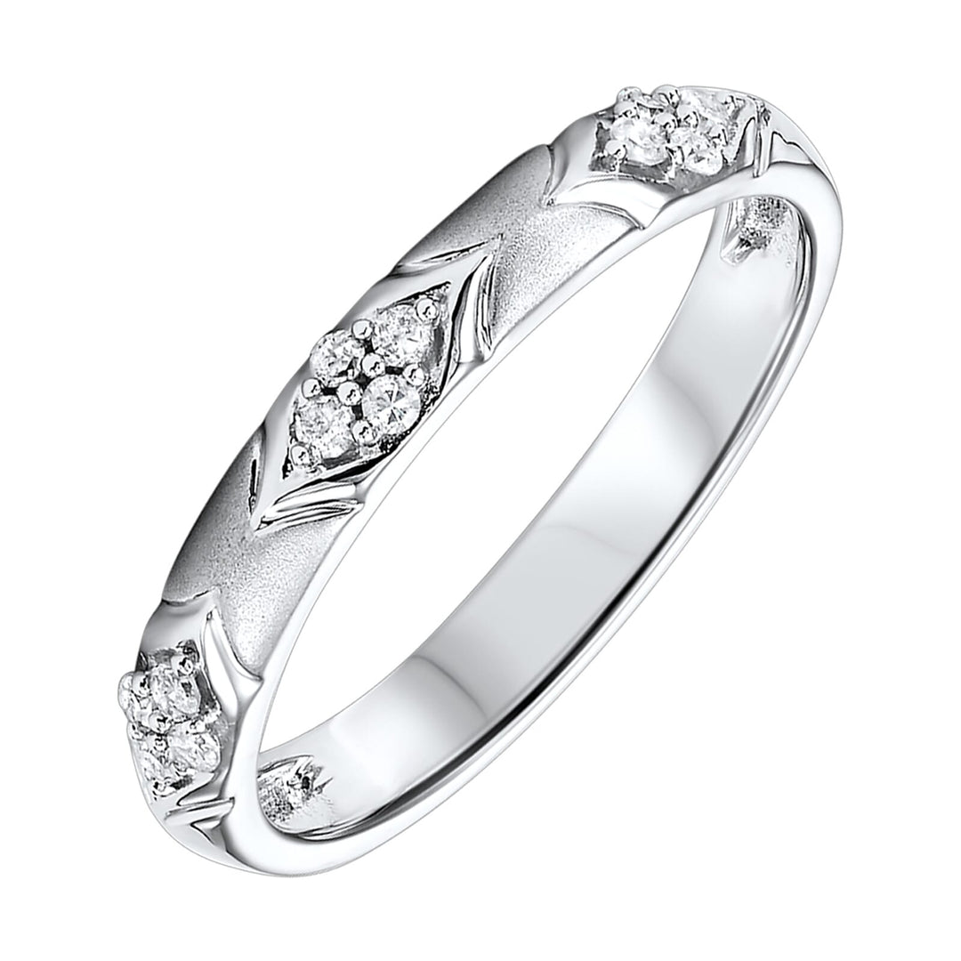 10Kt White Gold Diamond 1/8Ctw Ring