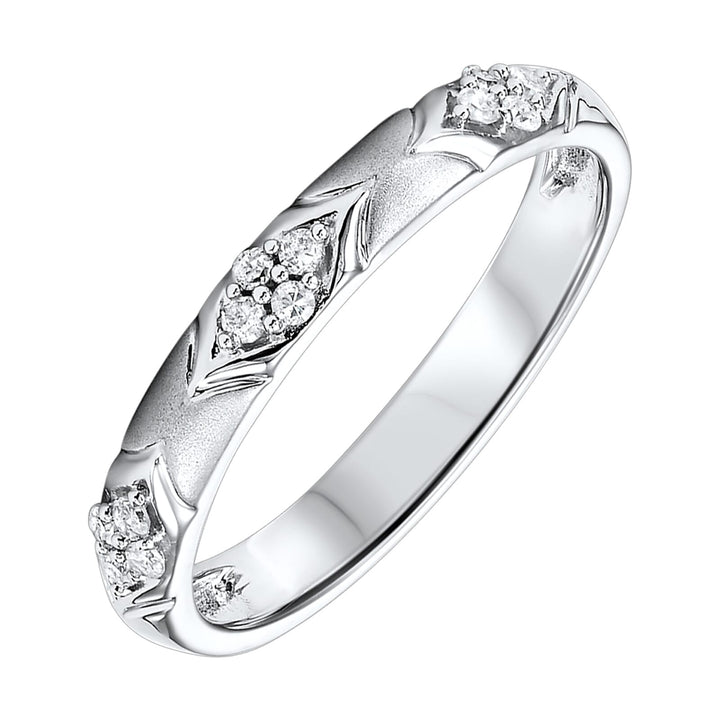 10Kt White Gold Diamond 1/8Ctw Ring
