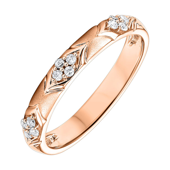 14Kt Rose Gold Diamond 1/8Ctw Ring