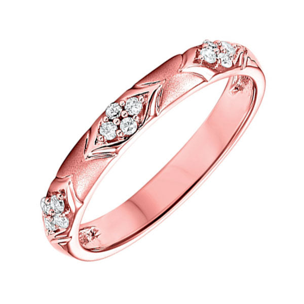 14Kt Rose Gold Diamond 1/8Ctw Ring