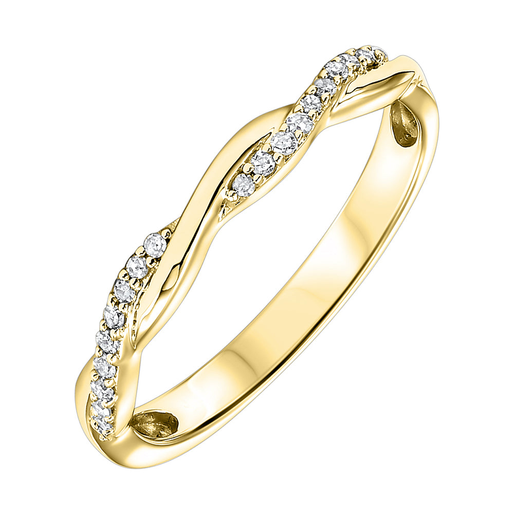14Kt Yellow Gold Diamond 1/10Ctw Ring
