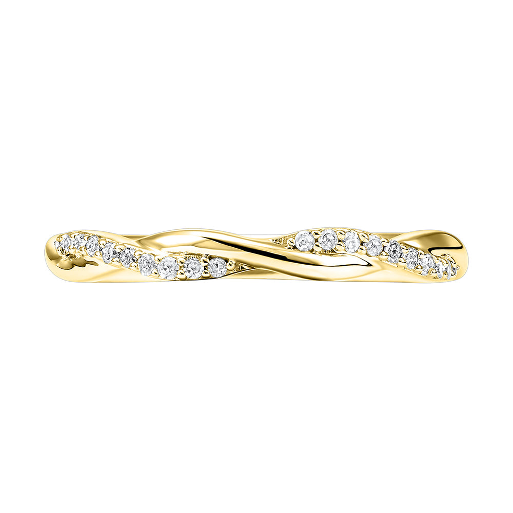 14Kt Yellow Gold Diamond 1/10Ctw Ring