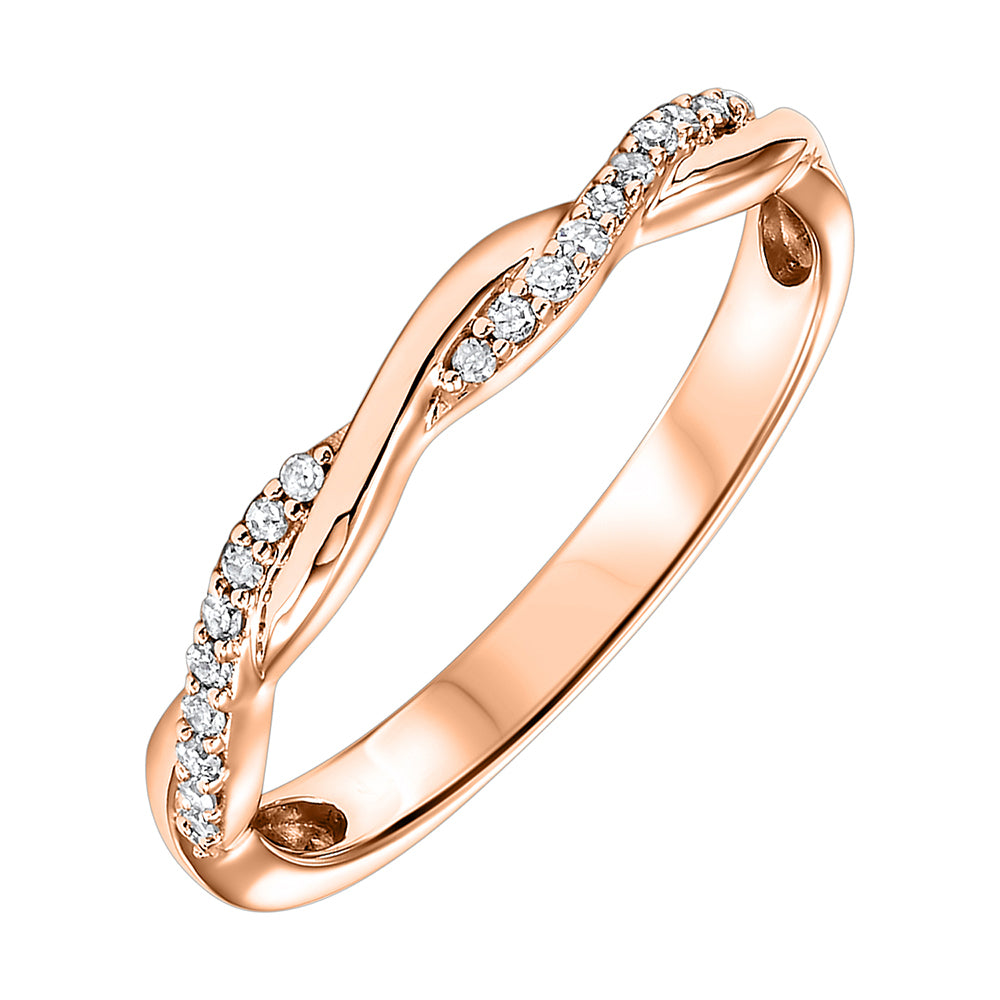 10Kt Rose Gold Diamond 1/10Ctw Ring
