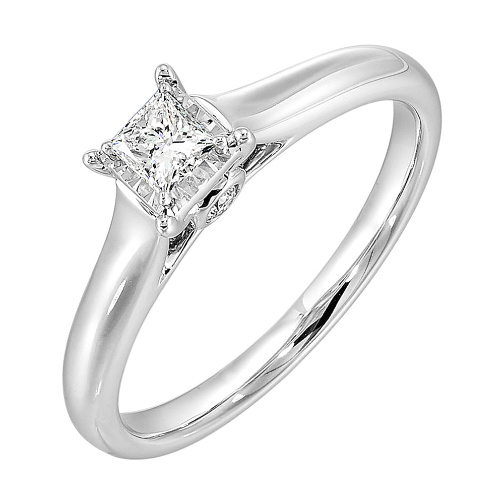 14Kt White Gold Diamond 1/4Ctw Ring