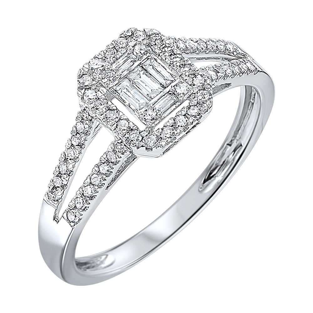 14Kt White Gold Diamond 1/3Ctw Ring