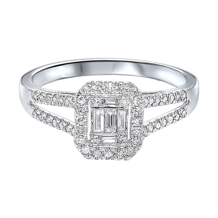 14Kt White Gold Diamond 1/3Ctw Ring