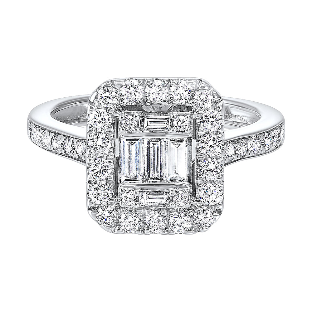 14Kt White Gold Diamond 1/3Ctw Ring