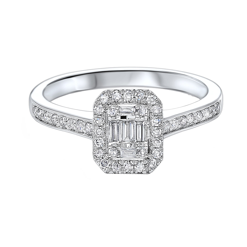 14Kt White Gold Diamond 3/4Ctw Ring