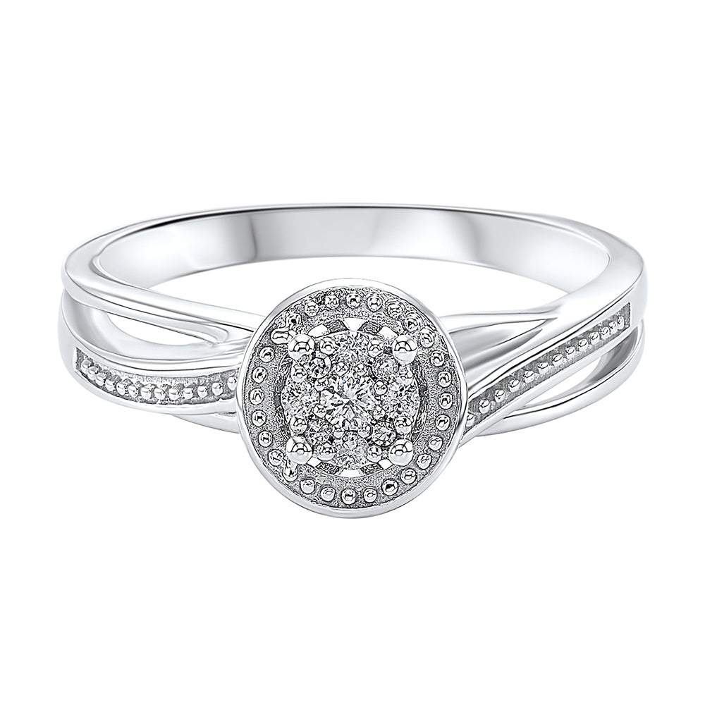 10Kt White Gold Diamond 1/12Ctw Ring