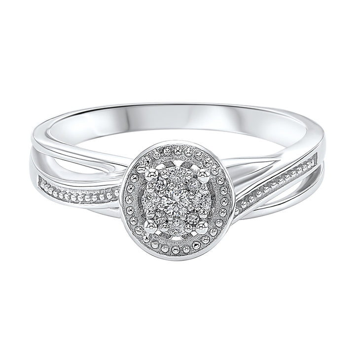 10Kt White Gold Diamond 1/12Ctw Ring