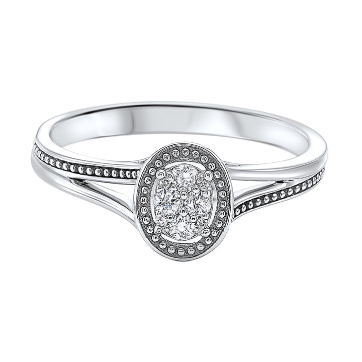 10Kt White Gold Diamond 1/10Ctw Ring