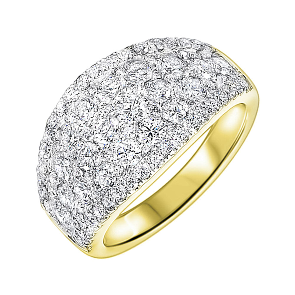 14Kt Yellow Gold Diamond 2 1/4Ctw Ring