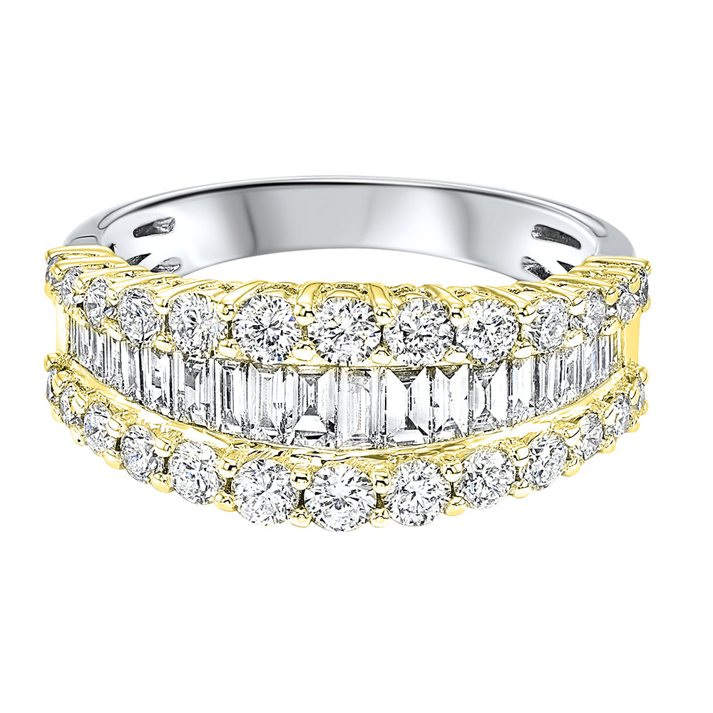 14Kt White Yellow Gold Diamond 1Ctw Ring