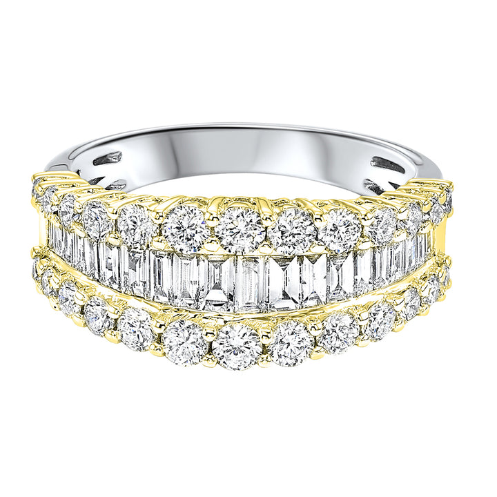 14Kt White Yellow Gold Diamond 1Ctw Ring