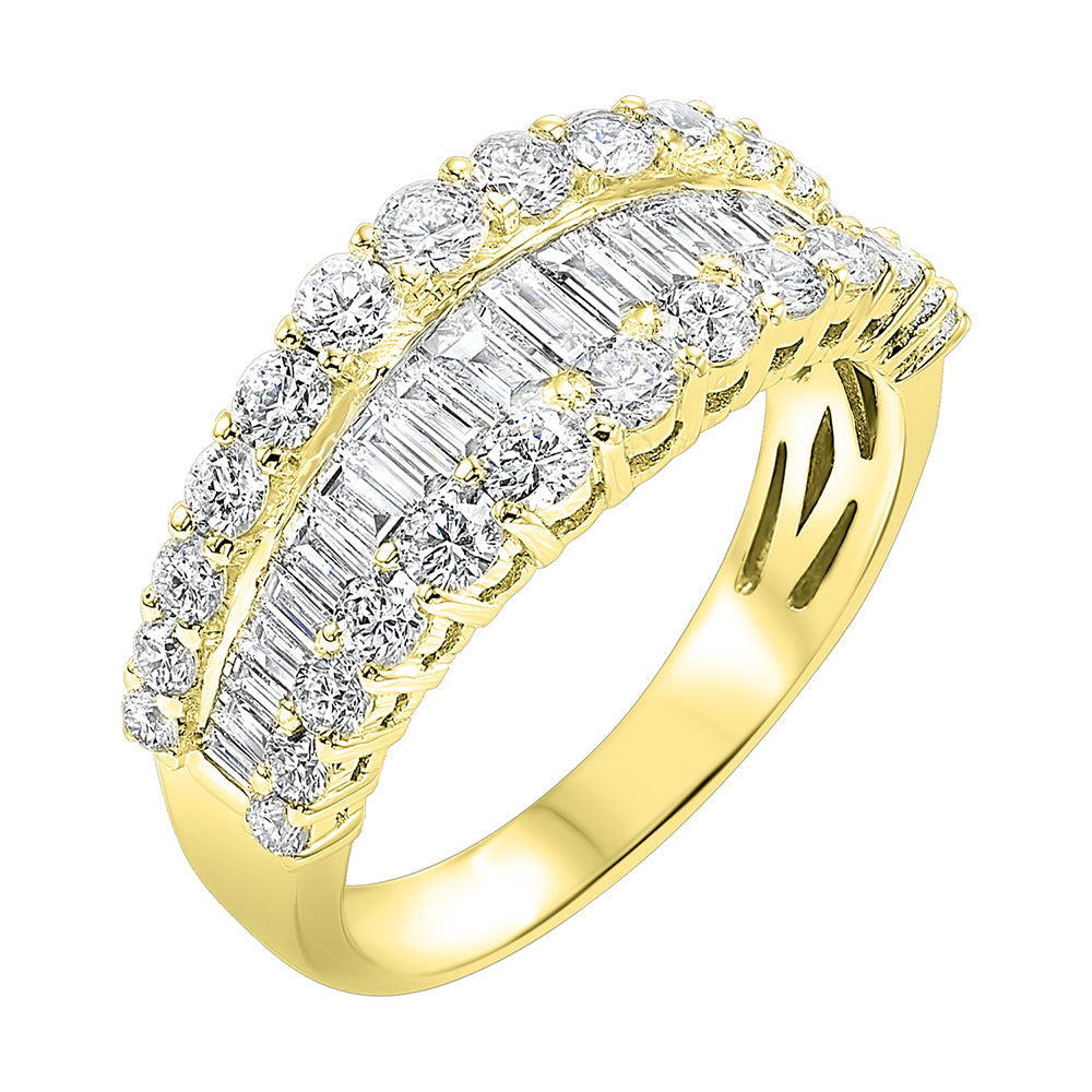 14Kt Yellow Gold Diamond 1Ctw Ring