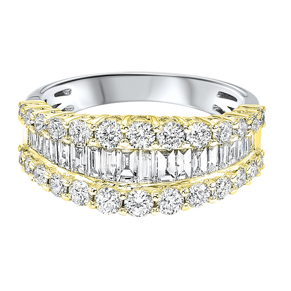14Kt White Yellow Gold Diamond 1 1/2Ctw Ring