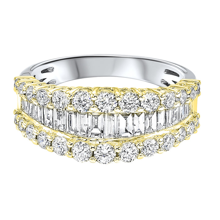 14Kt White Yellow Gold Diamond 1 1/2Ctw Ring