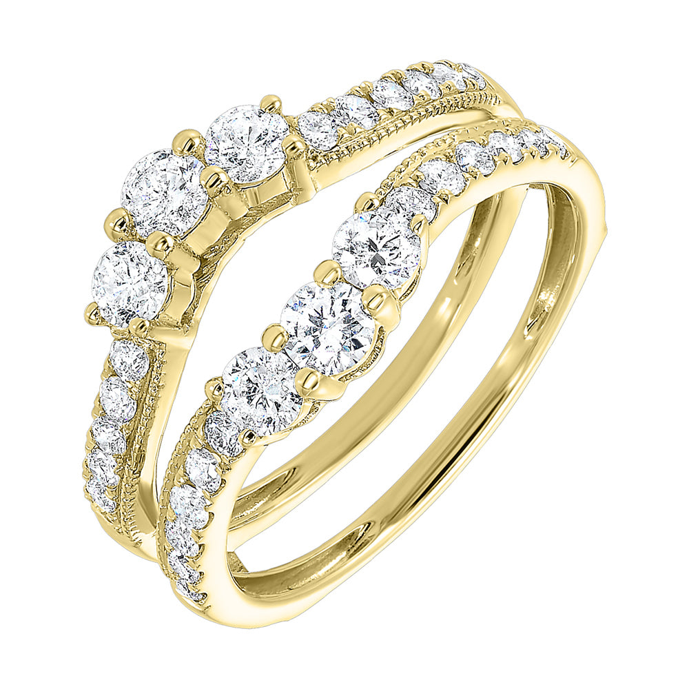 14Kt Yellow Gold Diamond 1Ctw Ring