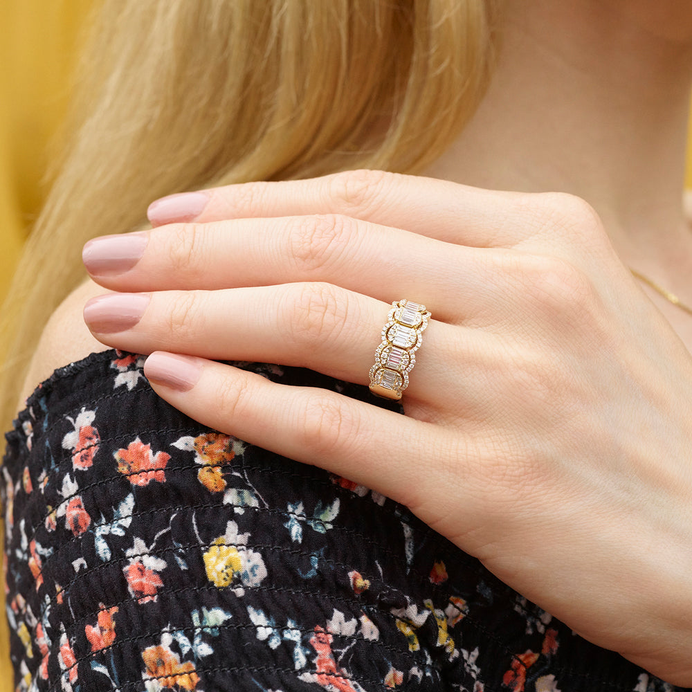 14Kt Yellow Gold Diamond 3/4Ctw Ring