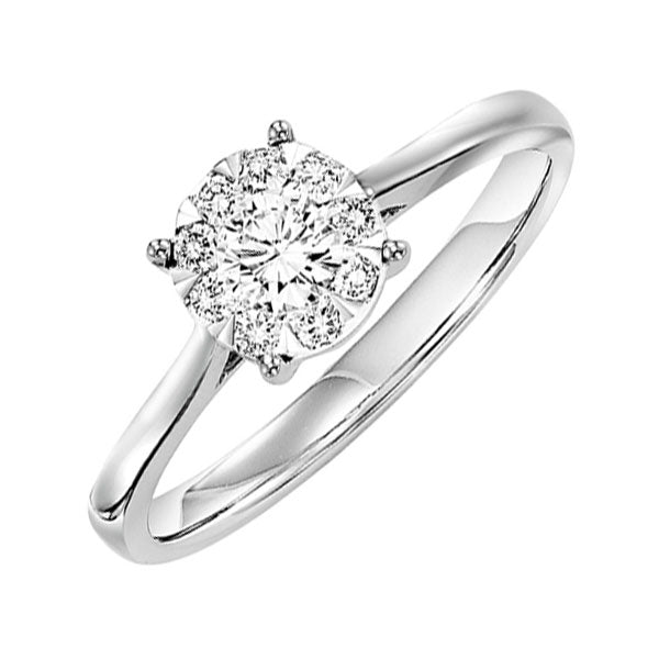 14Kt White Gold Diamond 1/4Ctw Ring