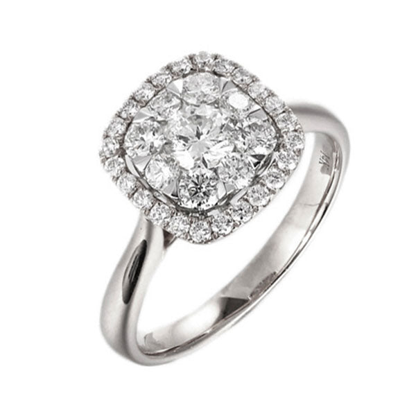 14Kt White Gold Diamond 1Ctw Ring