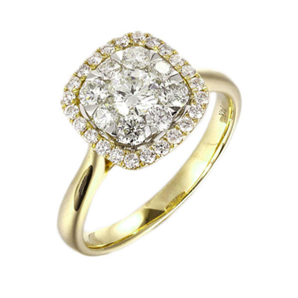 14Kt Yellow Gold Diamond 1Ctw Ring