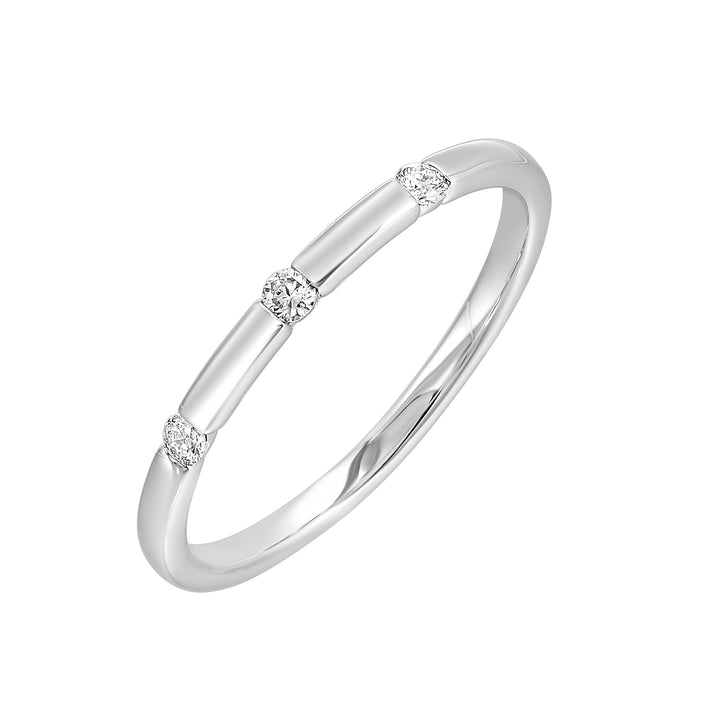 14Kt White Gold Diamond 1/12Ctw Ring
