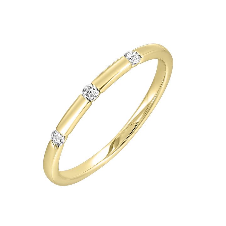 14Kt Yellow Gold Diamond 1/12Ctw Ring